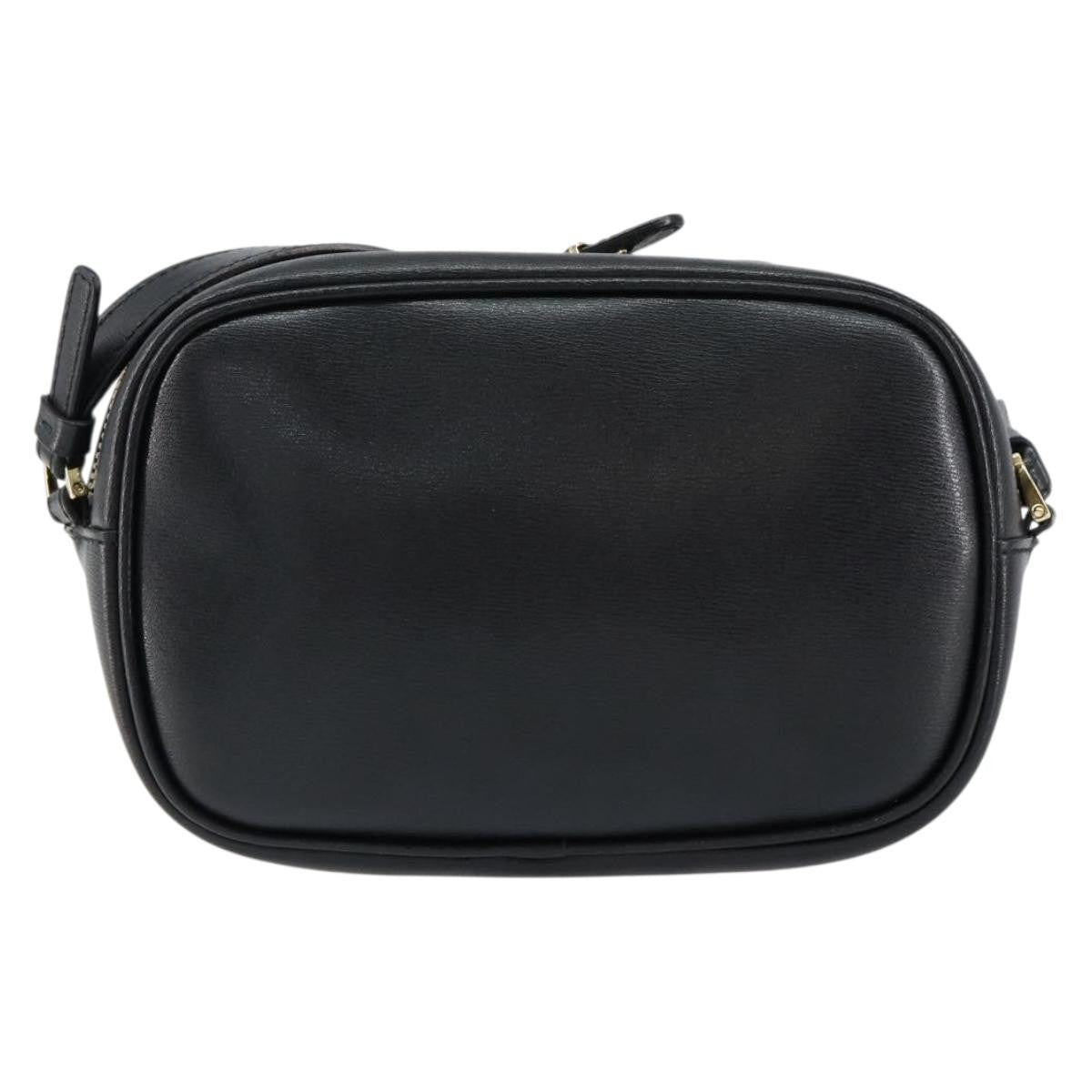 Salvatore Ferragamo City Camera Leather Black Leather Shoulder Bag Bag (Pre-Owned)