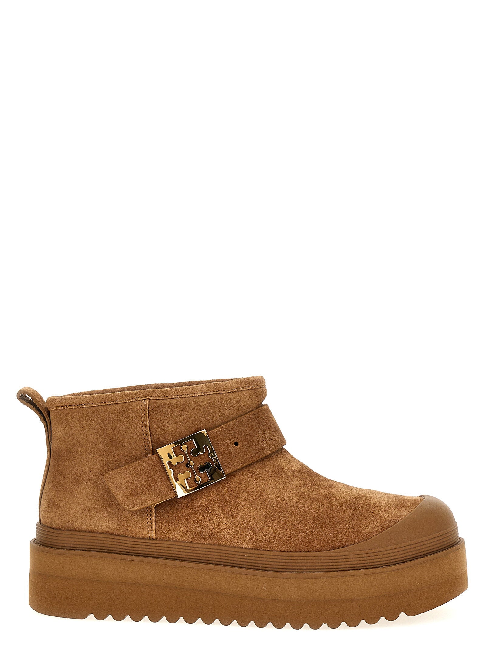 Tory Burch Women's Mellow Shearling Platform Ankle Boots