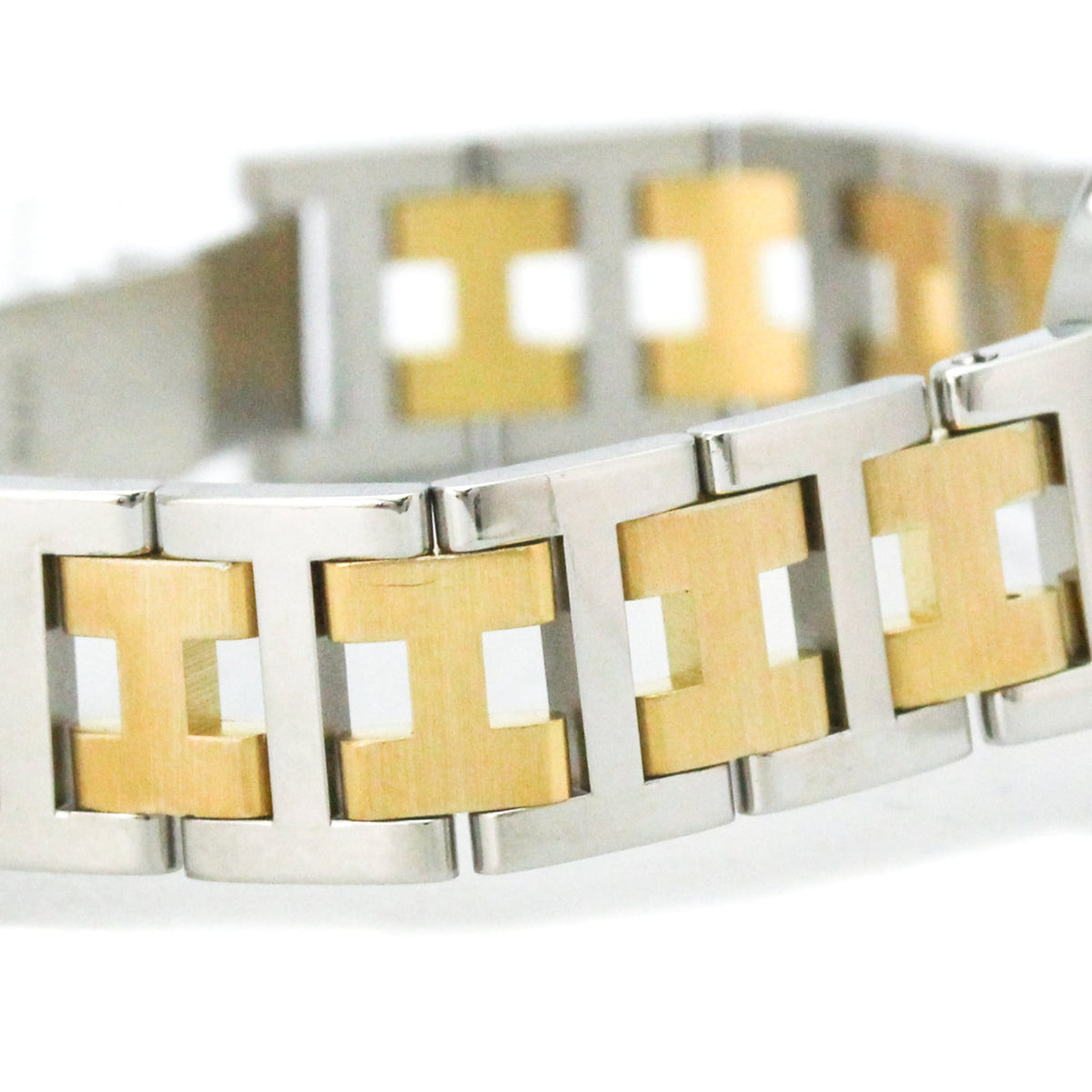 Hermes Clipper Quartz Stainless Steel And Plated Metal Watch (Pre-Owned)
