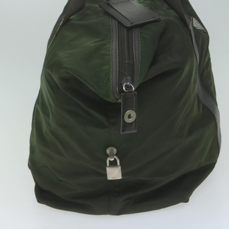 Prada Tessuto Green Synthetic Travel Bag (Pre-Owned)