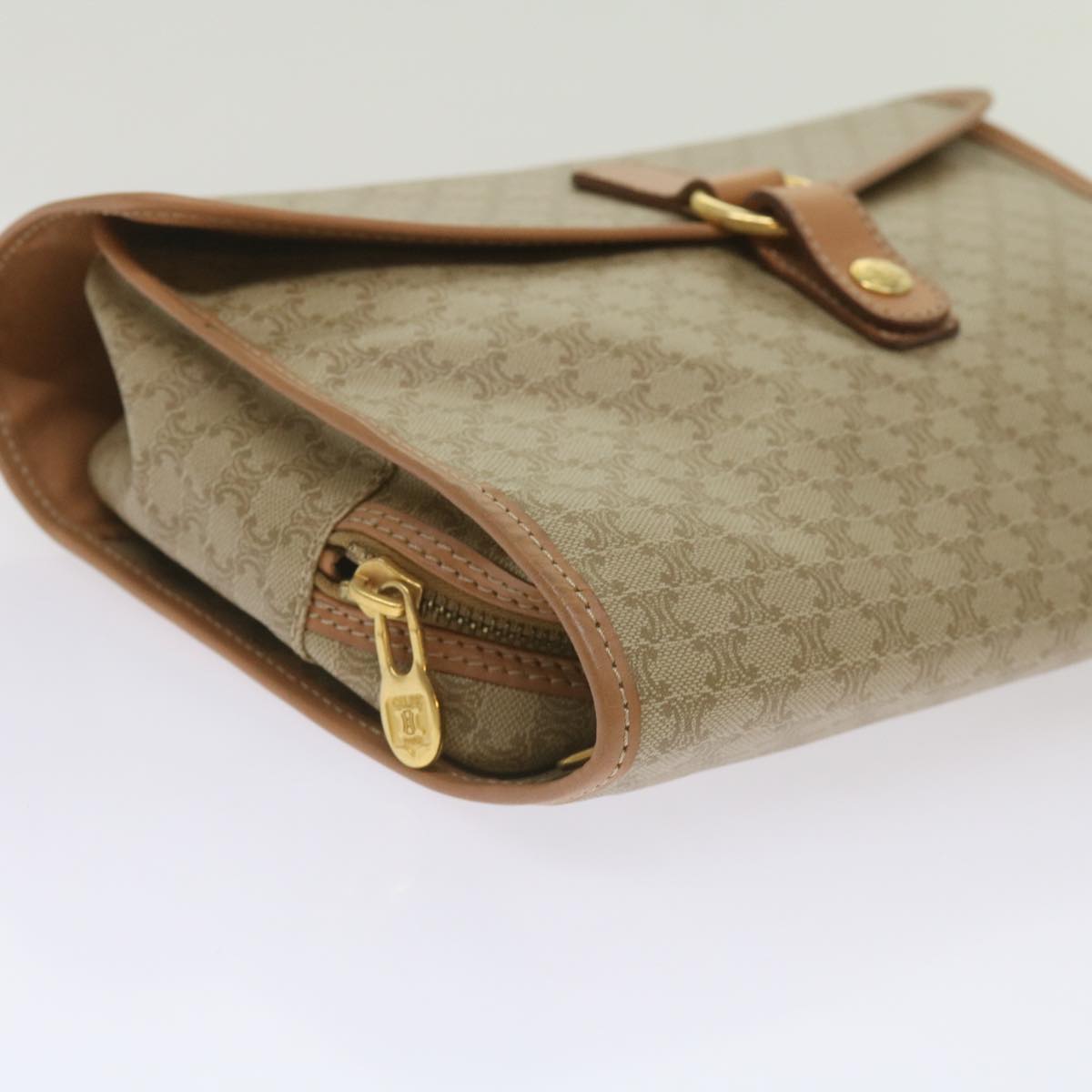 Céline Beige Canvas Clutch Bag (Pre-Owned)
