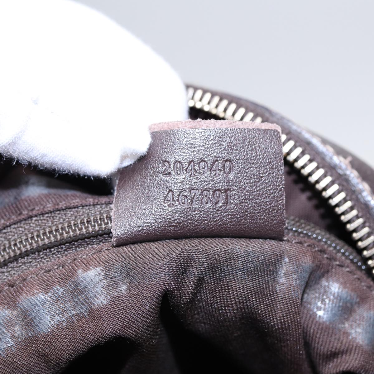 Gucci Abbey Brown Canvas Shoulder Bag (Pre-Owned)