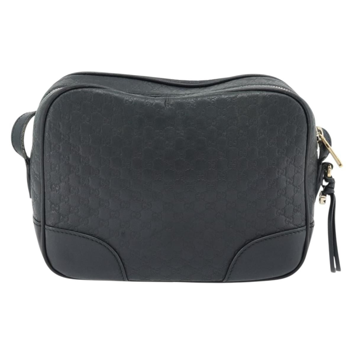 Gucci Bree Microguccissima Motif Gg Black Leather Shoulder Bag Bag (Pre-Owned)