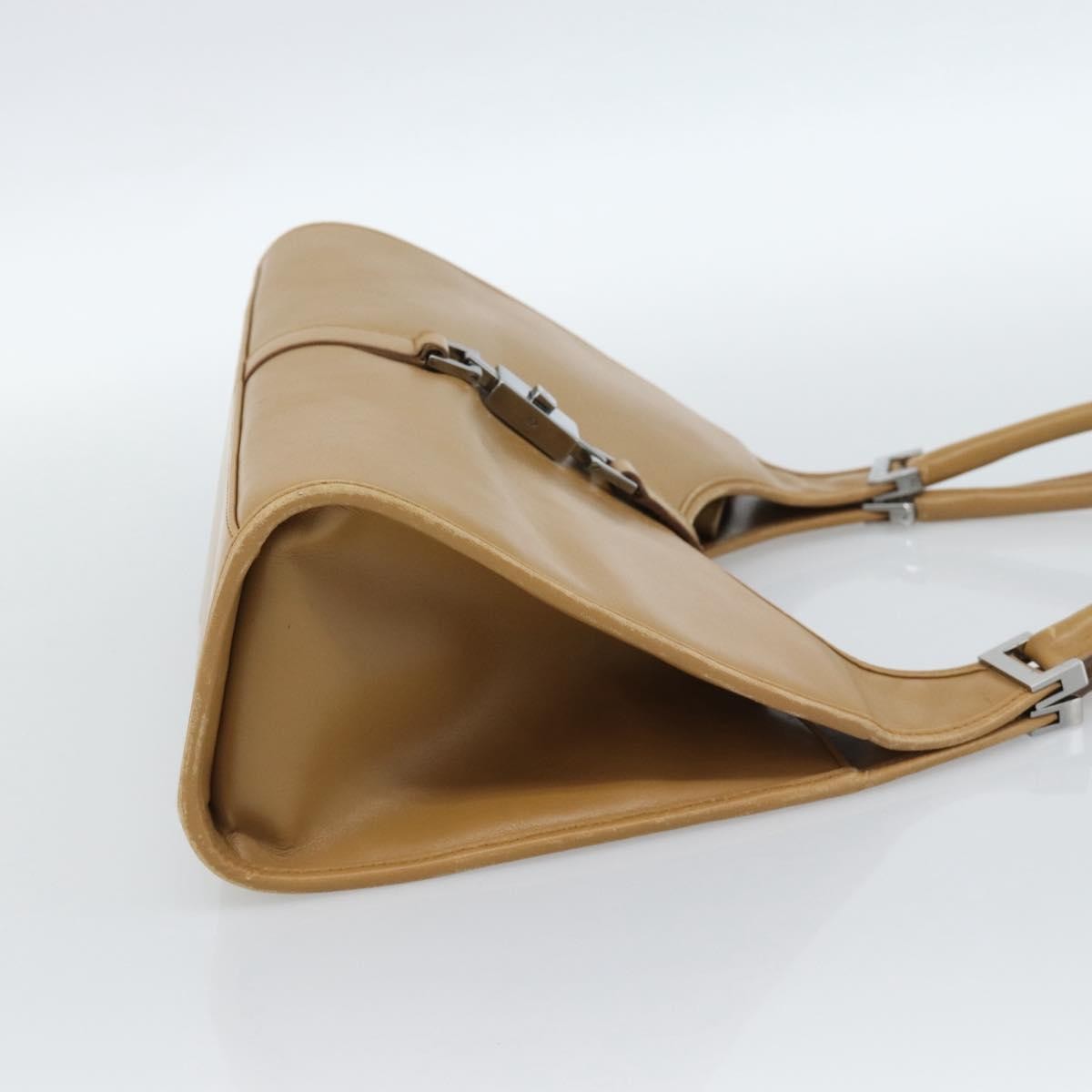 Gucci Jackie O Leather Beige Leather Handbag (Pre-Owned)