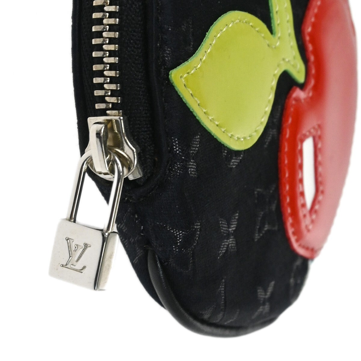 Louis Vuitton Round Coin Purse Limited Edition Monogram Silk Black Silk Wallets Accessory (Pre-Owned)