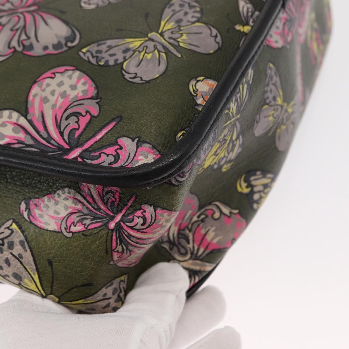 Loewe Messenger Printed Leather Green Leather Handbag (Pre-Owned)