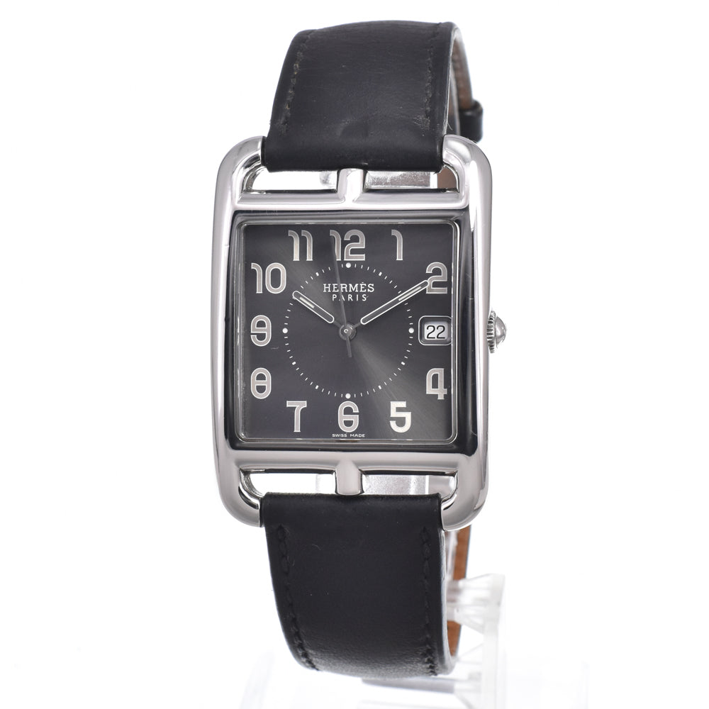 Hermes Cape Cod Quartz Stainless Steel And Leather Watch (Pre-Owned)