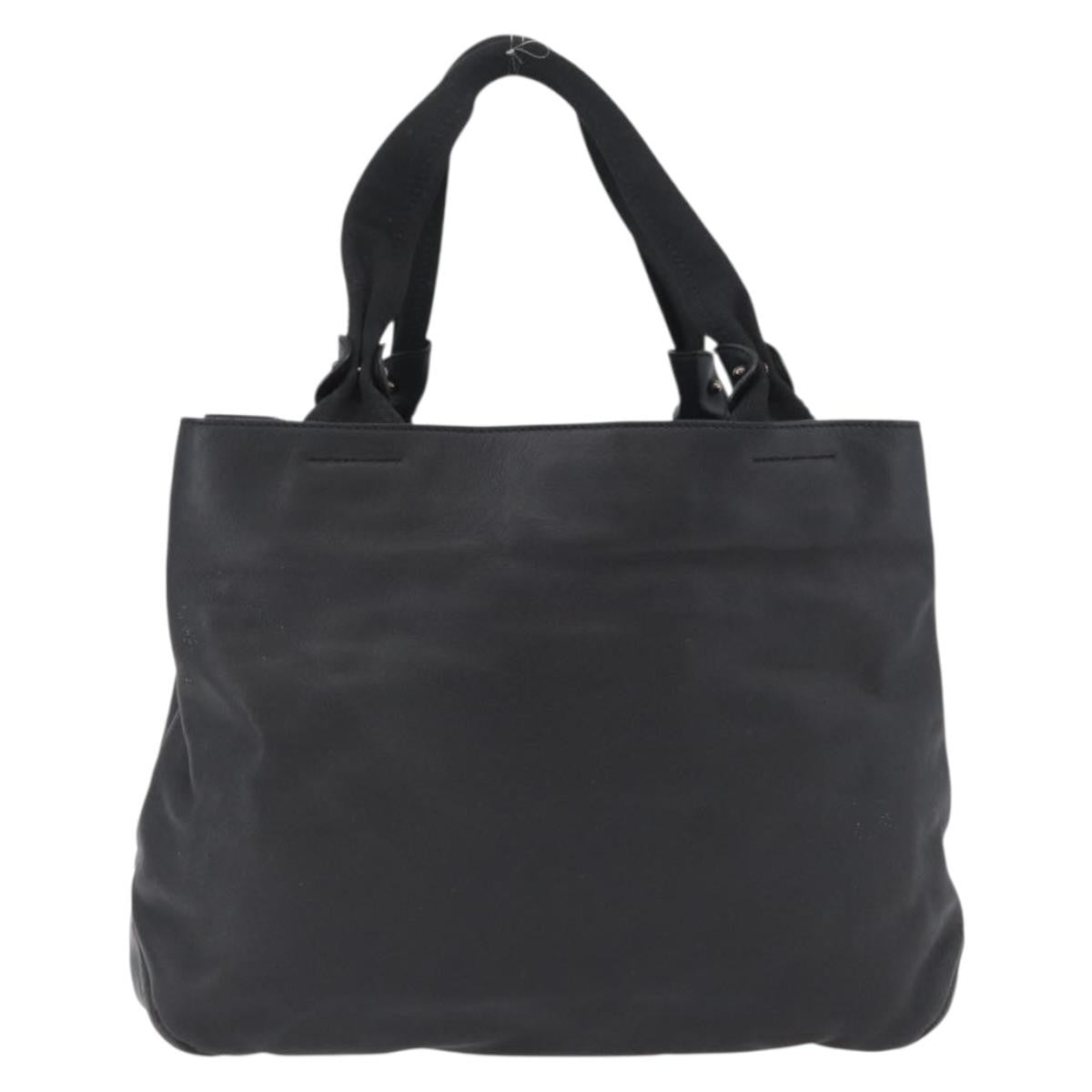 Salvatore Ferragamo Vala Tote Leather Black Leather Tote Bag Bag (Pre-Owned)