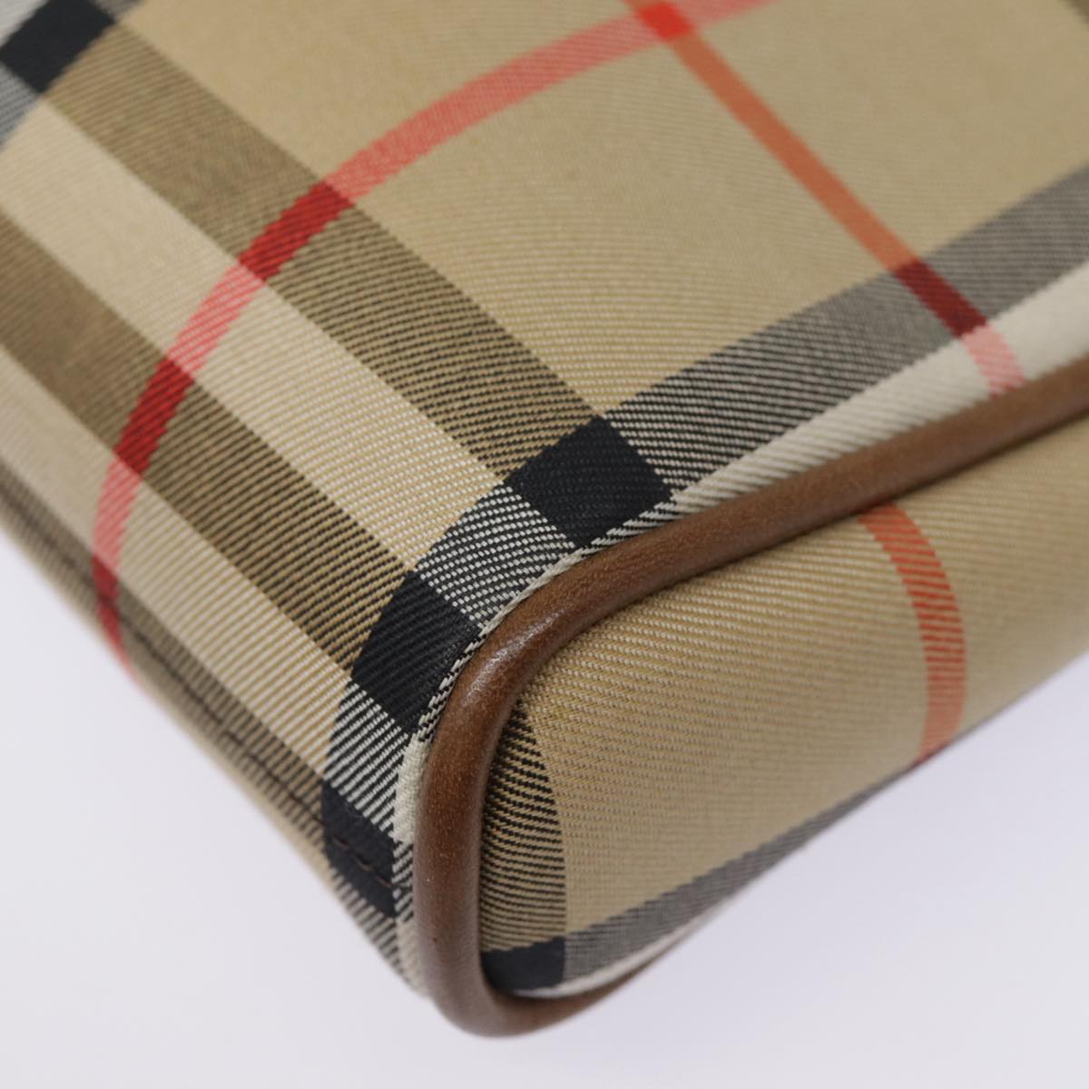 Burberry Nova Check Beige Canvas Handbag (Pre-Owned)