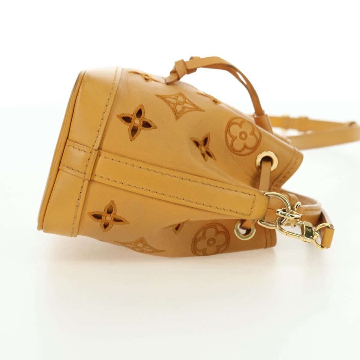 Louis Vuitton Noe Nm Perforated And Embroidered Monogram Leather Yellow Leather Shoulder Bag Bag (Pre-Owned)