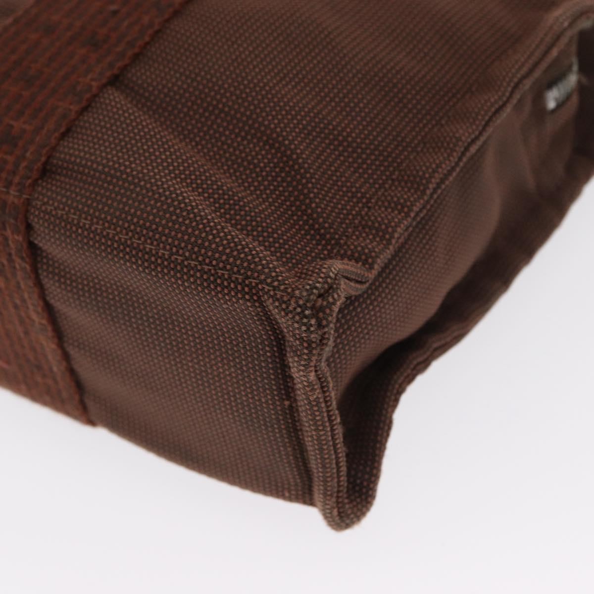 Hermes Fourre-Tout Herline Canvas Brown Canvas Tote Bag Bag (Pre-Owned)