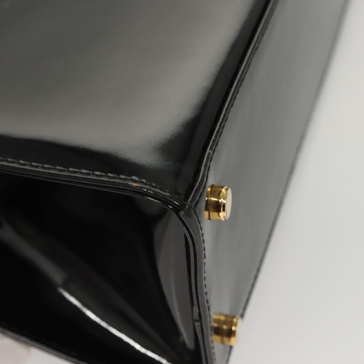 Salvatore Ferragamo Vala Patent Leather Black Patent_Leather Shoulder Bag Bag (Pre-Owned)