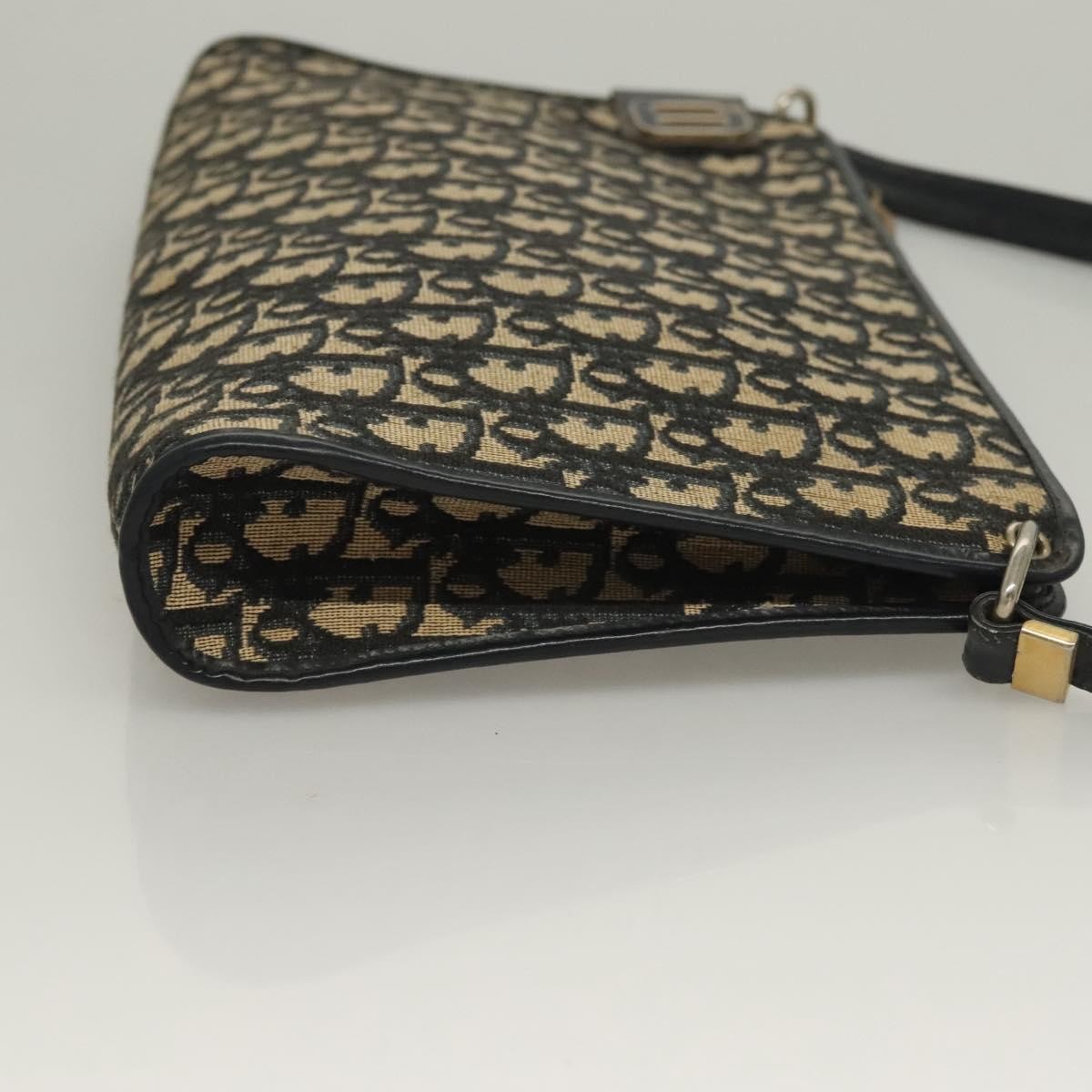 Christian Dior Vintage Trotter Canvas Navy Canvas Shoulder Bag Bag (Pre-Owned)
