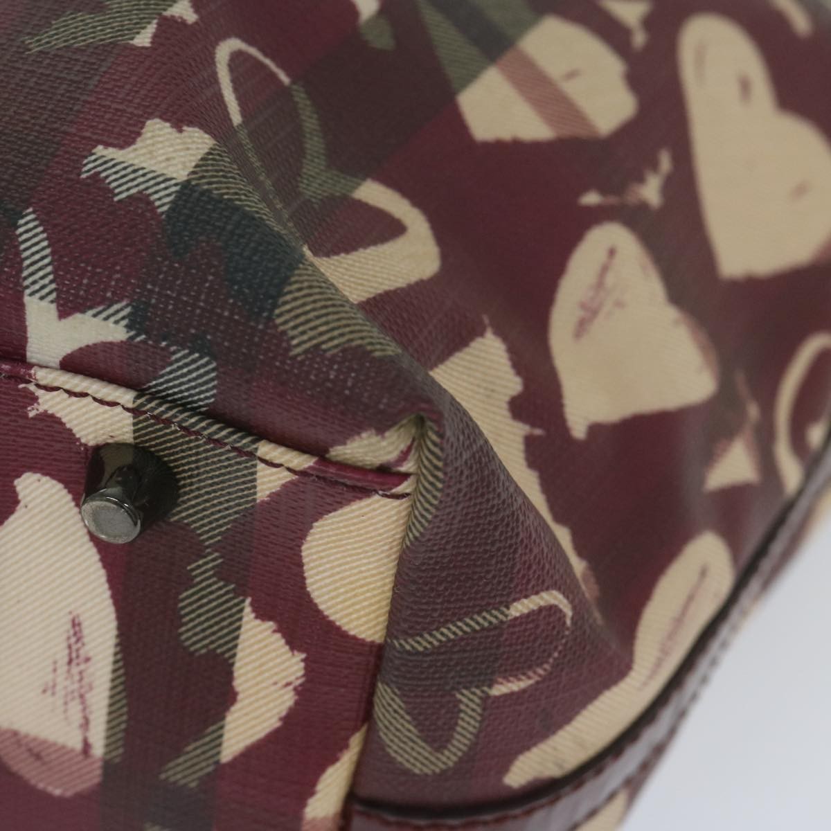 Burberry Open Nova Check Heart Coated Canvas Multicolour Canvas Tote Bag Bag (Pre-Owned)