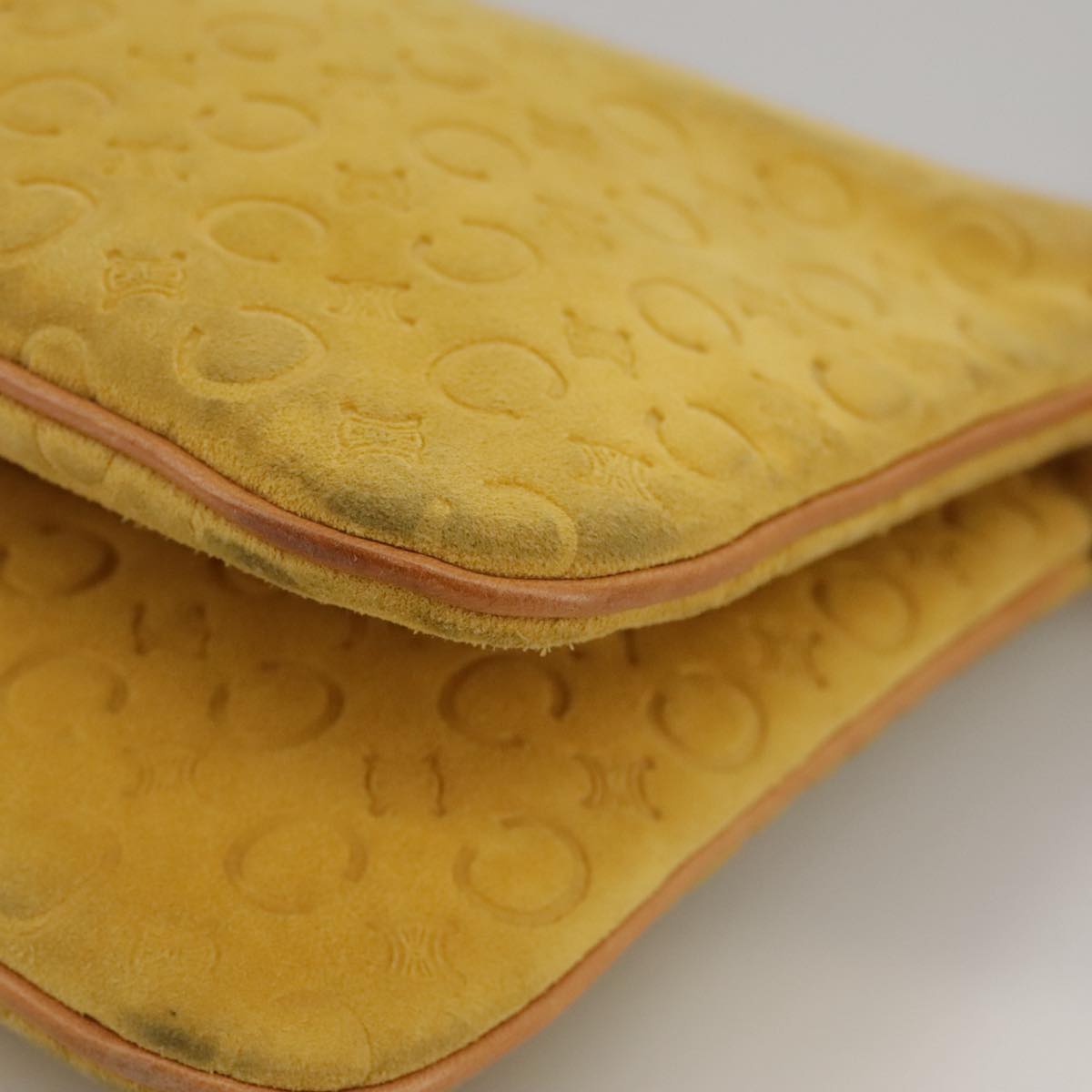 Céline Macadam Yellow Canvas Shoulder Bag (Pre-Owned)