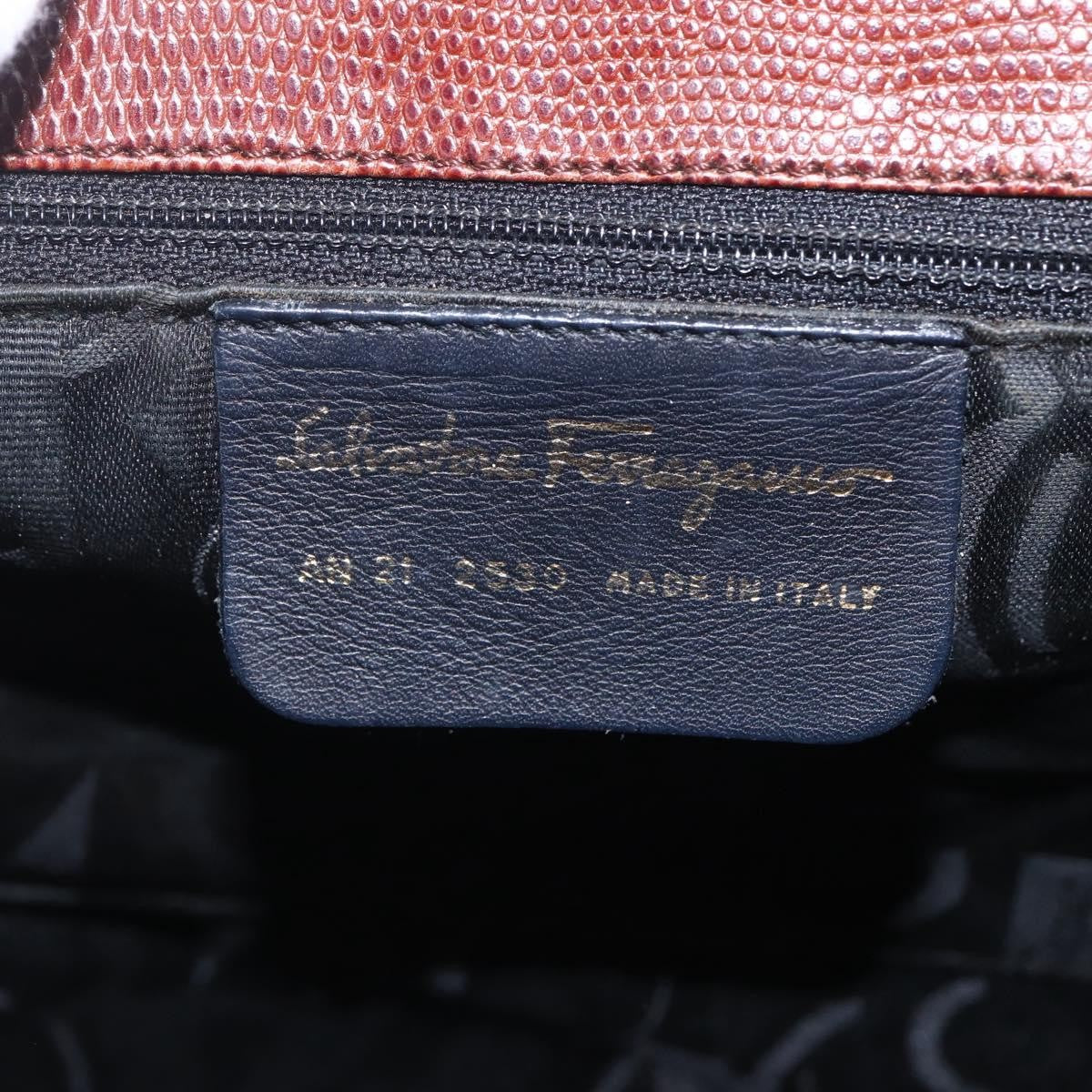 Salvatore Ferragamo Vala Leather Brown Leather Shoulder Bag Bag (Pre-Owned)