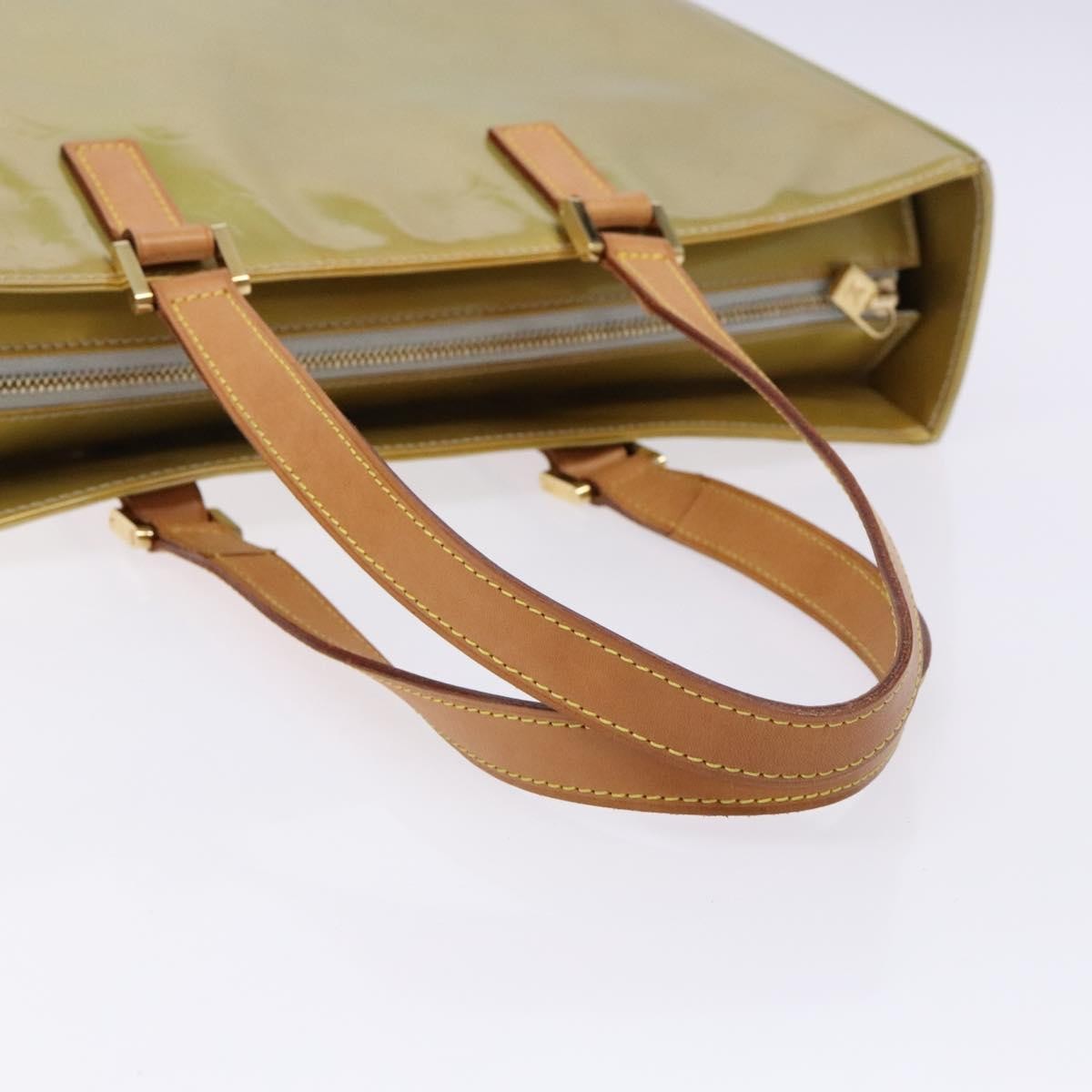 Louis Vuitton Columbus Monogram Vernis Beige Patent_Leather Tote Bag Bag (Pre-Owned)