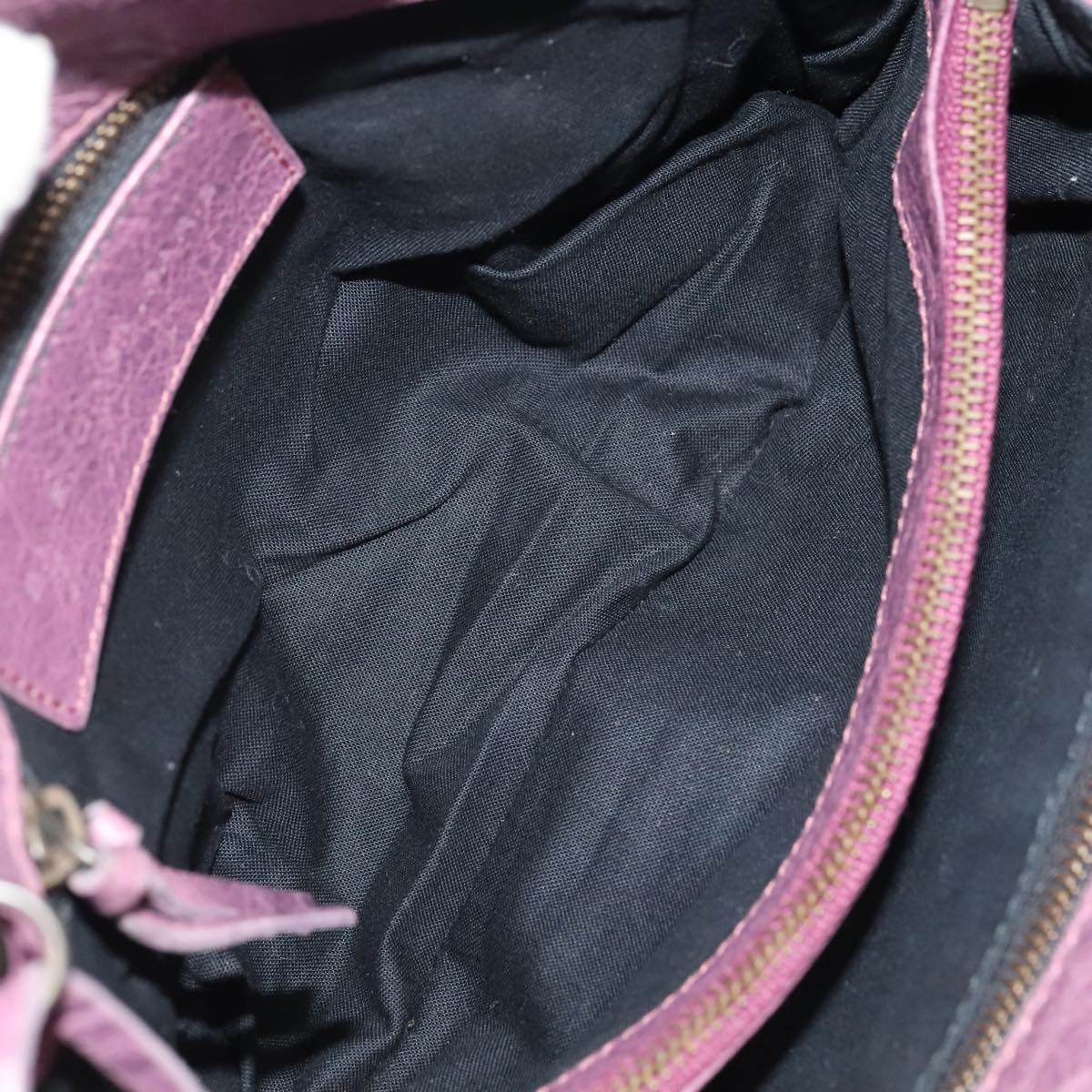 Balenciaga City Purple Leather Shoulder Bag (Pre-Owned)