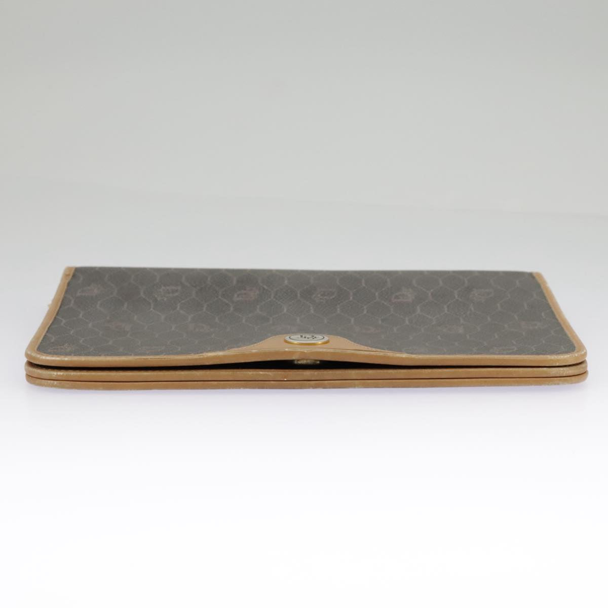 Dior Honeycomb Brown Canvas Shoulder Bag (Pre-Owned)