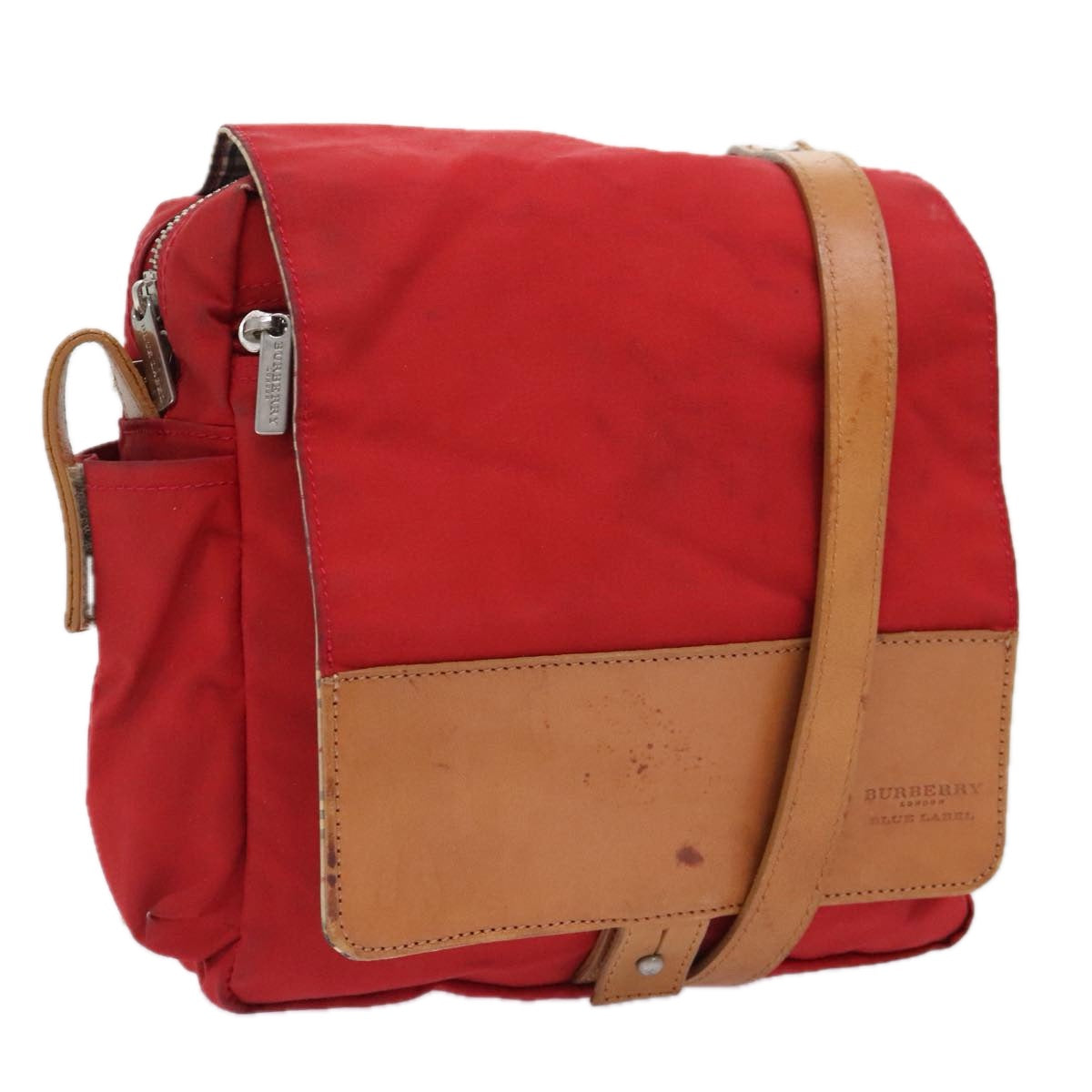 Burberry Red Synthetic Shoulder Bag (Pre-Owned)