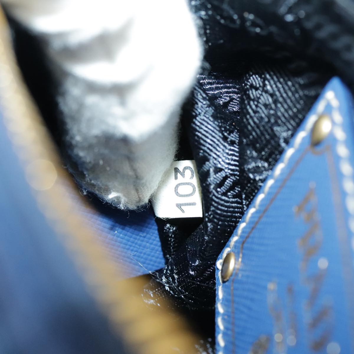 Prada Blue Synthetic Clutch Bag (Pre-Owned)