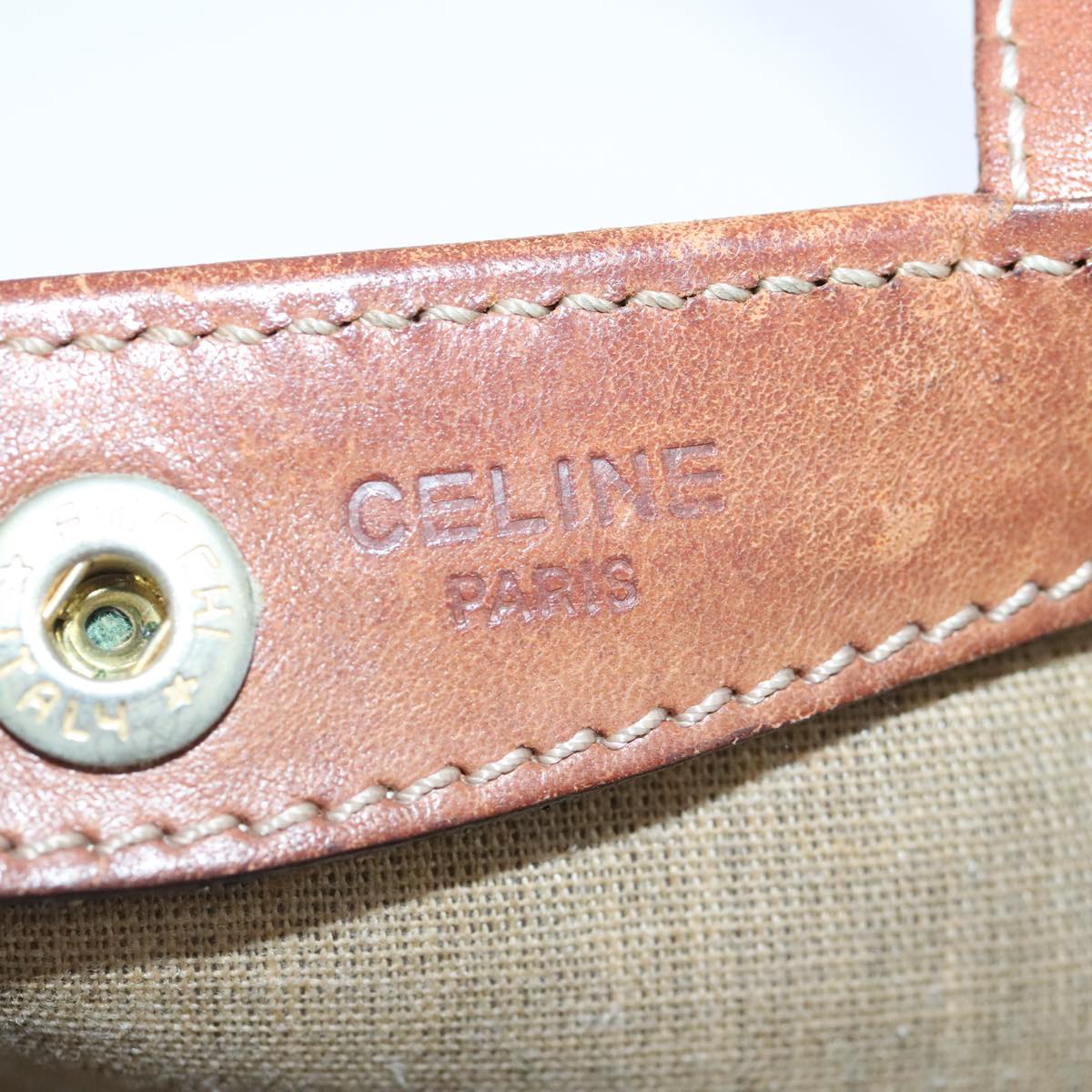 Céline Macadam Brown Canvas Handbag (Pre-Owned)
