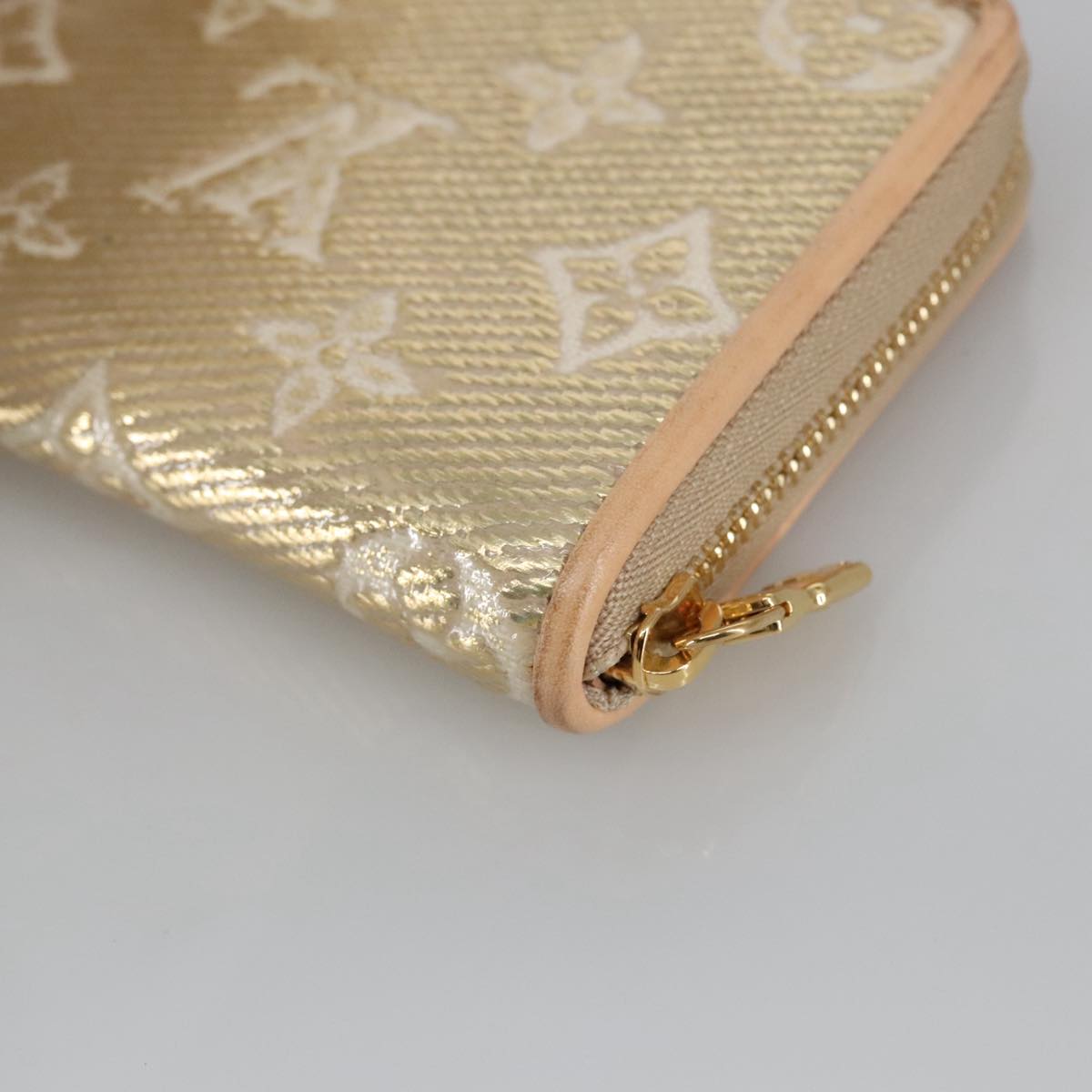 Louis Vuitton Zippy Coin Purse Gold Canvas Wallet  (Pre-Owned)