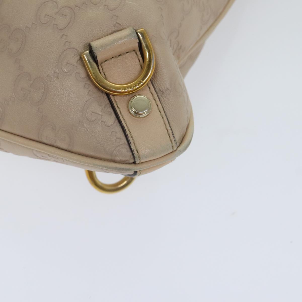 Gucci Guccissima Beige Canvas Shoulder Bag (Pre-Owned)