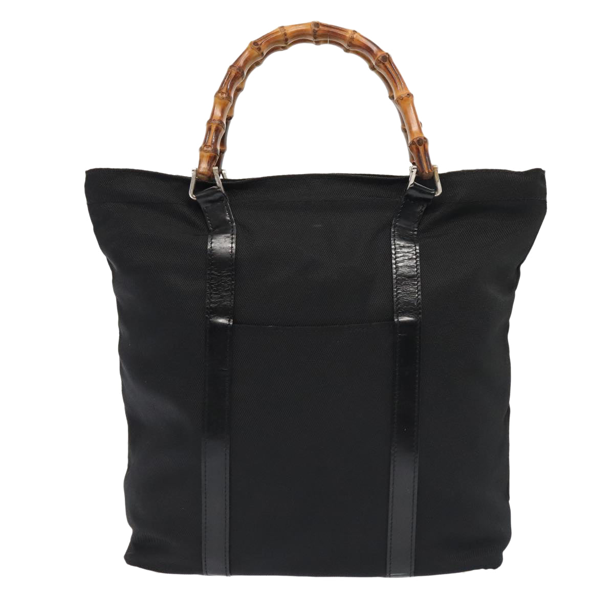 Gucci Bamboo Black Synthetic Handbag (Pre-Owned)