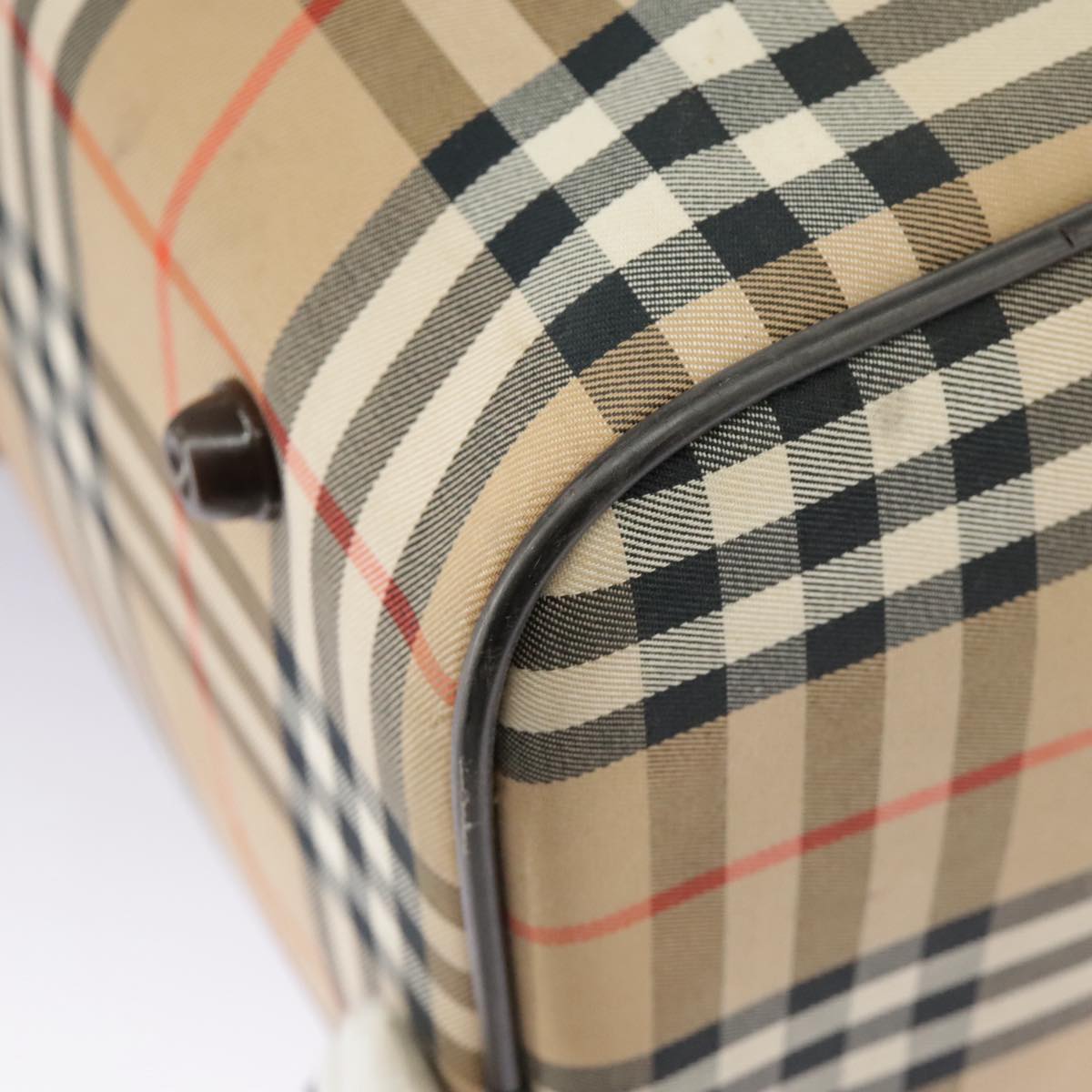 Burberry Nova Check Beige Canvas Travel Bag (Pre-Owned)