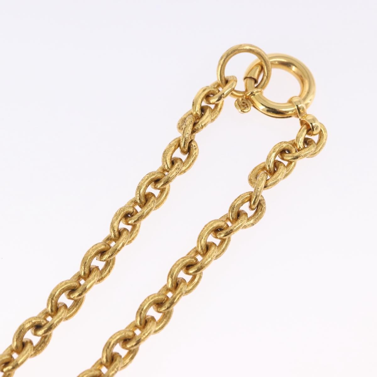 Chanel Vintage Triple Cc Chain Metal Gold Metal Necklace Jewelry (Pre-Owned)