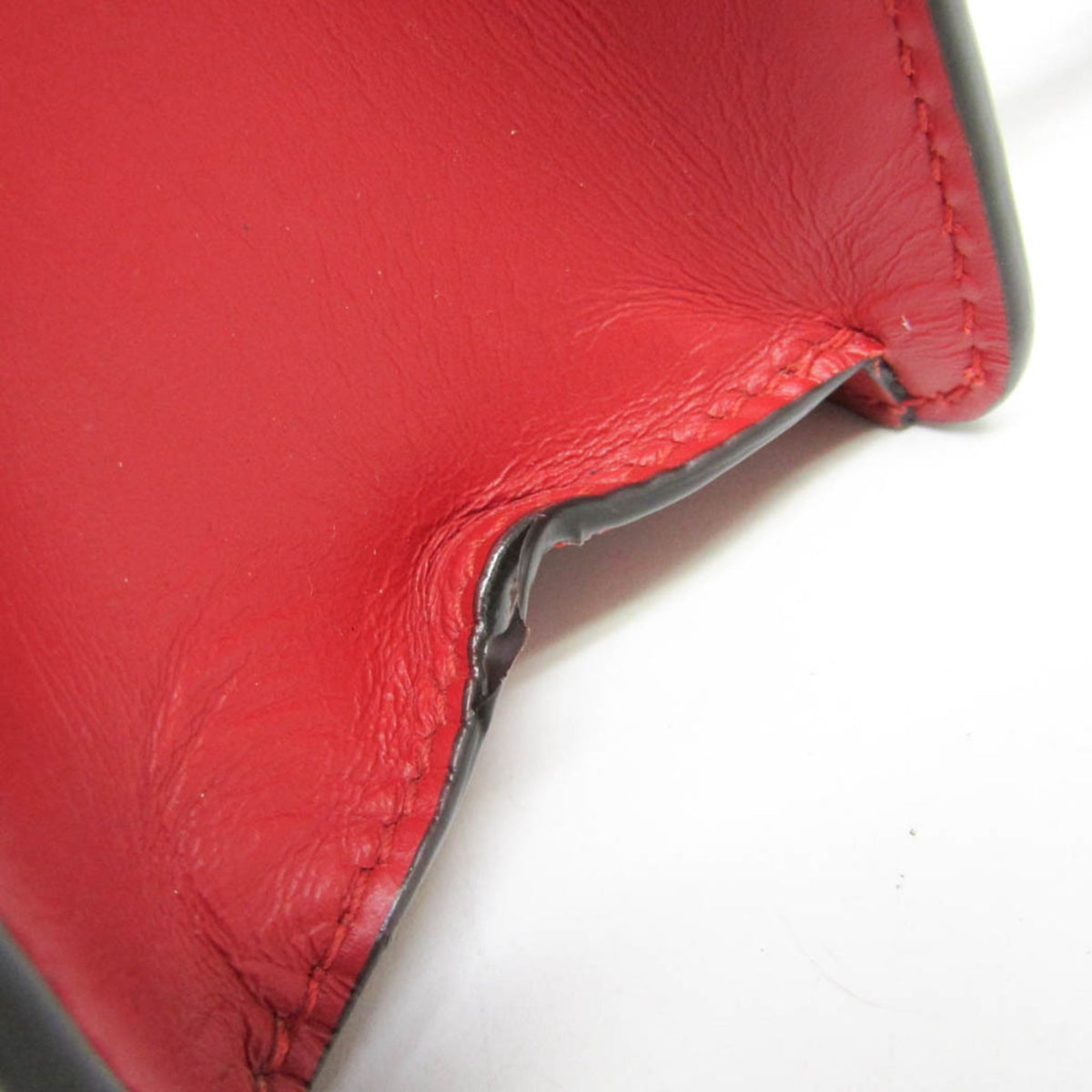 Gucci Sylvie Top Handle Leather Red Leather Handbag (Pre-Owned)