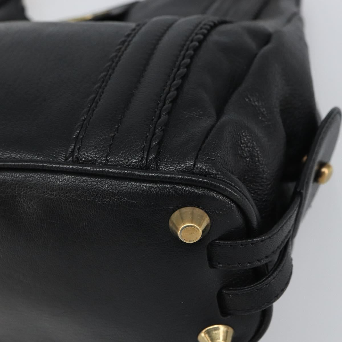 Chloe Irène Leather Black Leather Tote Bag Bag (Pre-Owned)