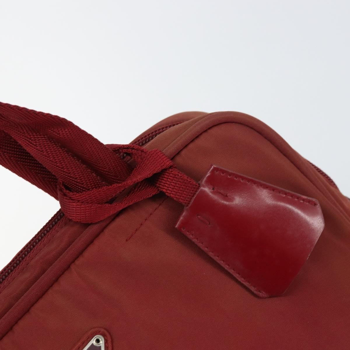 Prada Zip Around Tote Tessuto Red Nylon Shoulder Bag Bag (Pre-Owned)