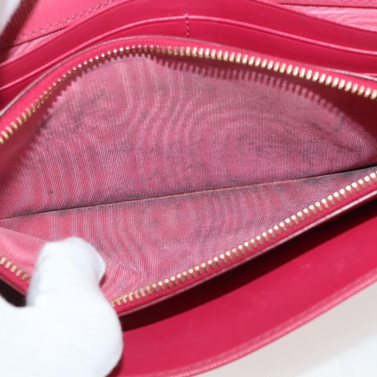 Prada Wallet On Chain Saffiano Leather Pink Leather Crossbody Bag Bag (Pre-Owned)
