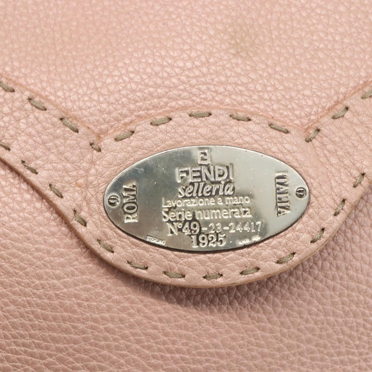 Fendi Selleria Tote Leather Pink Leather Tote Bag Bag (Pre-Owned)