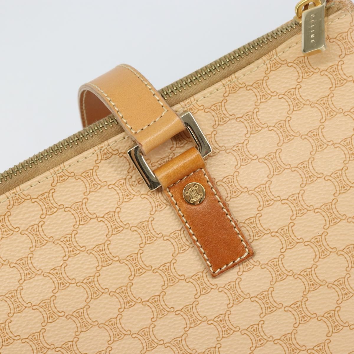 Celine Vintage Macadam Canvas And Leather Beige Canvas Tote Bag Bag (Pre-Owned)