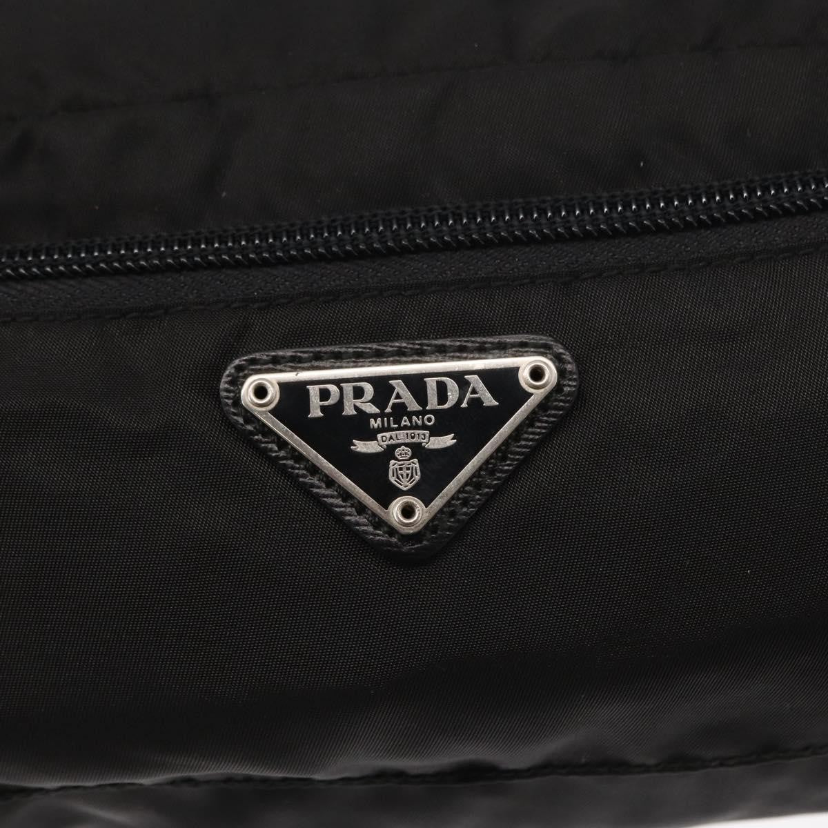 Prada Logo Pouch Nylon Black Nylon Clutche & Pouche Bag (Pre-Owned)