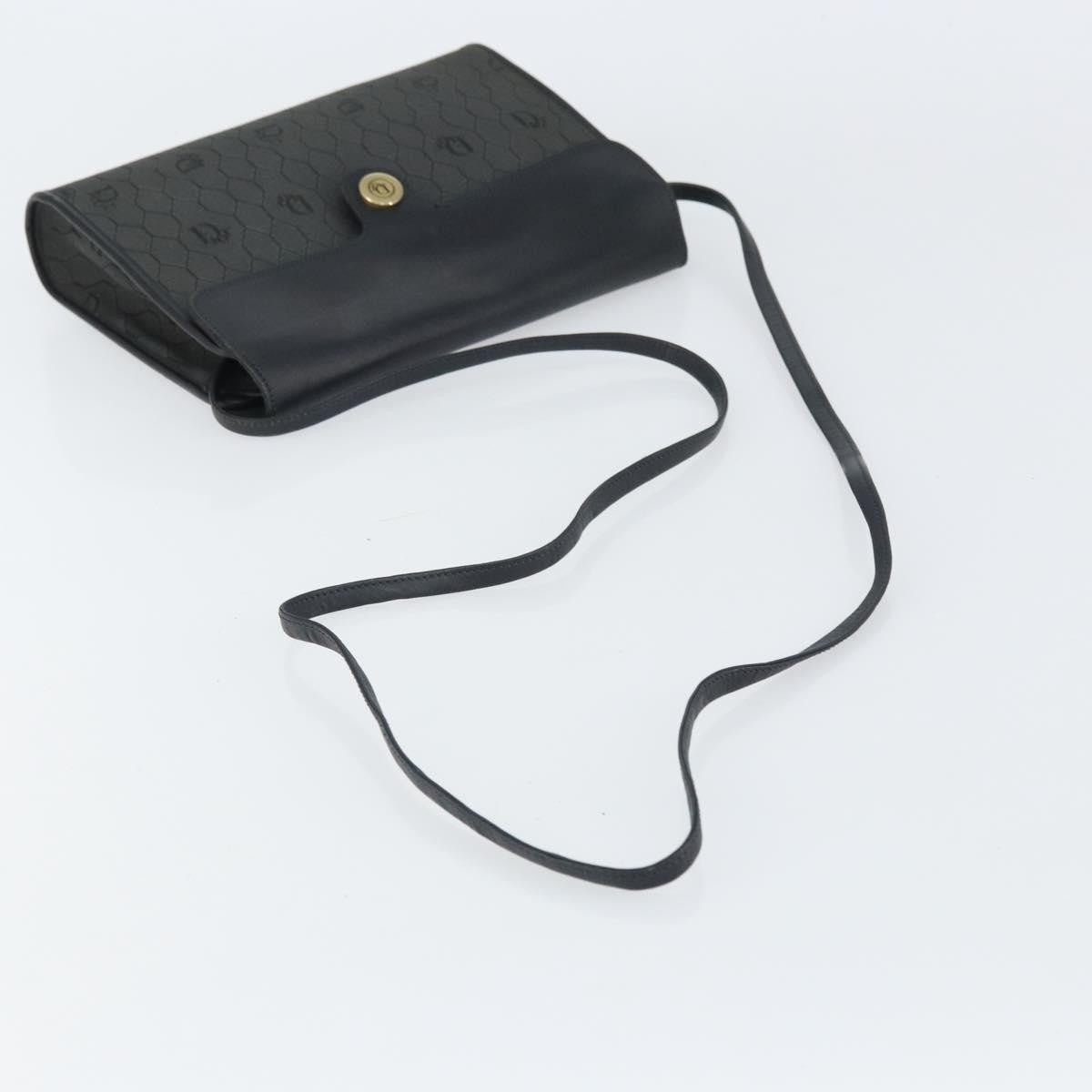 Christian Dior Vintage Honeycomb Flap Coated Canvas Black Pvc Shoulder Bag Bag (Pre-Owned)