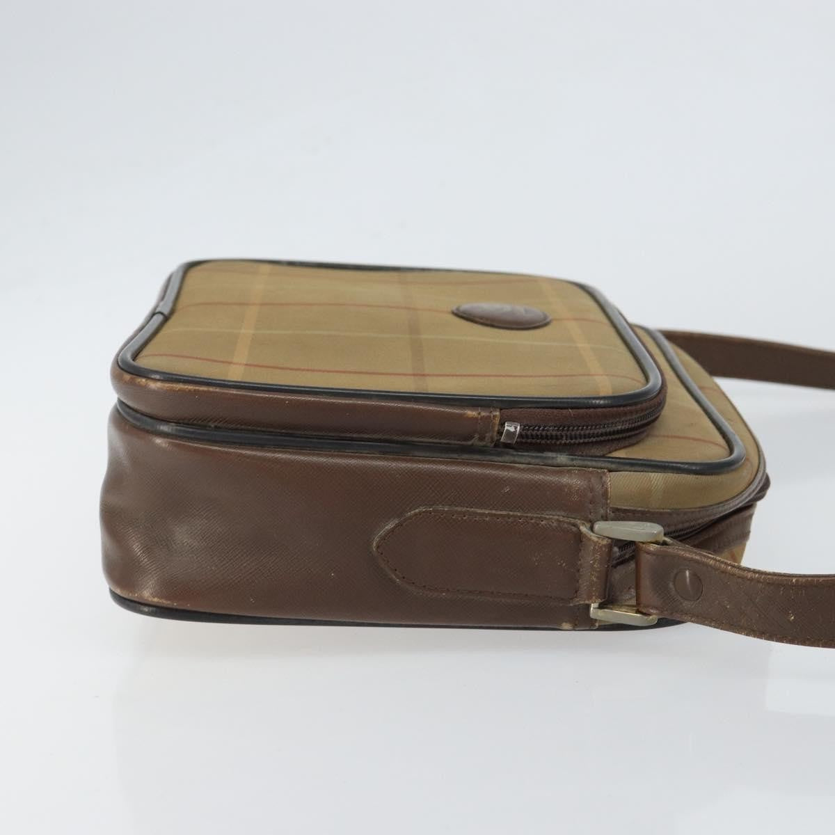 Burberry Nova Check Canvas Beige Canvas Shoulder Bag Bag (Pre-Owned)