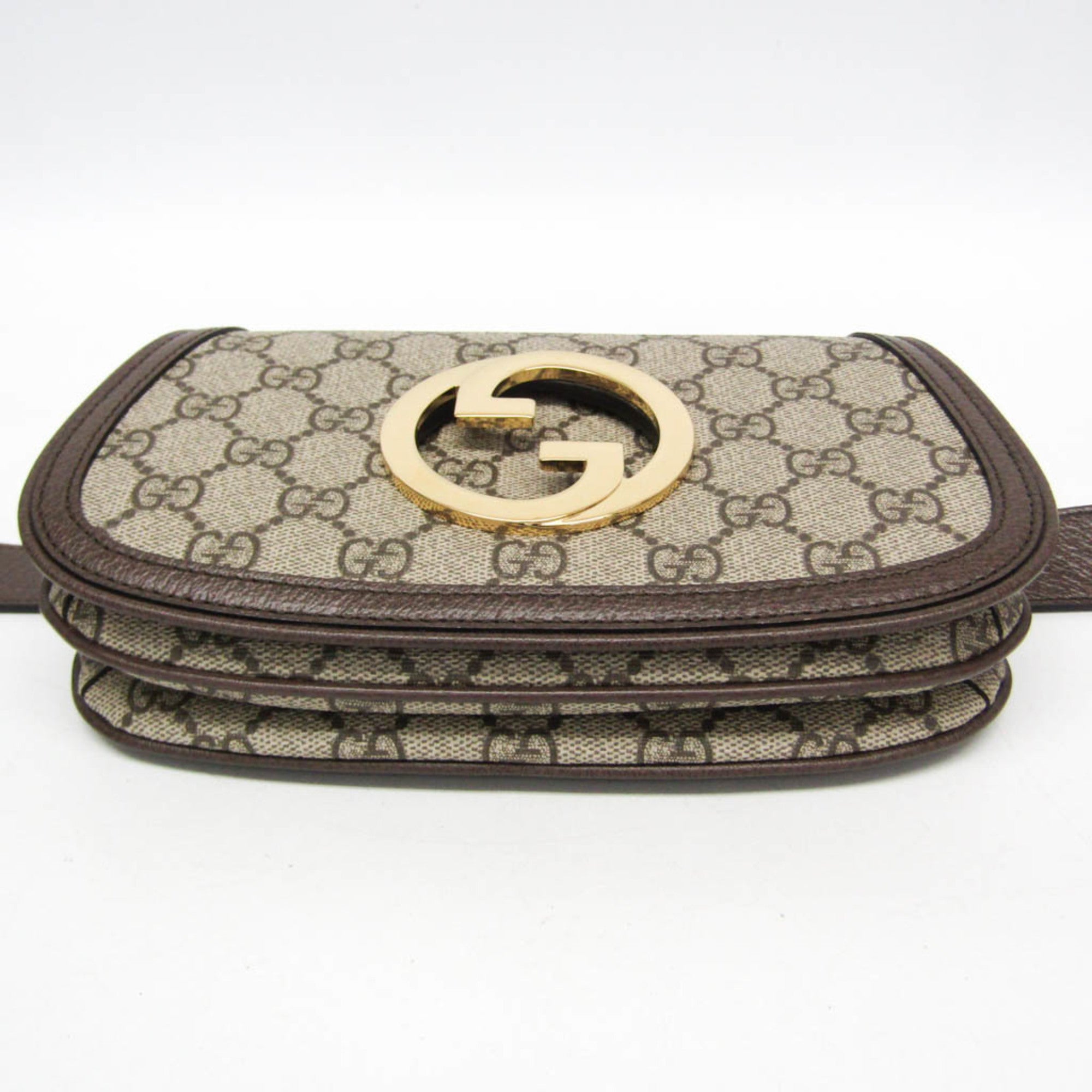 Gucci Blondie Belt Gg Coated Canvas Beige Canvas Clutche & Pouche Bag (Pre-Owned)
