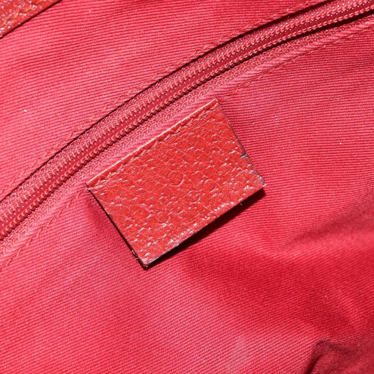 Gucci Vintage Open Tote Gg Canvas And Leather Red Canvas Tote Bag Bag (Pre-Owned)