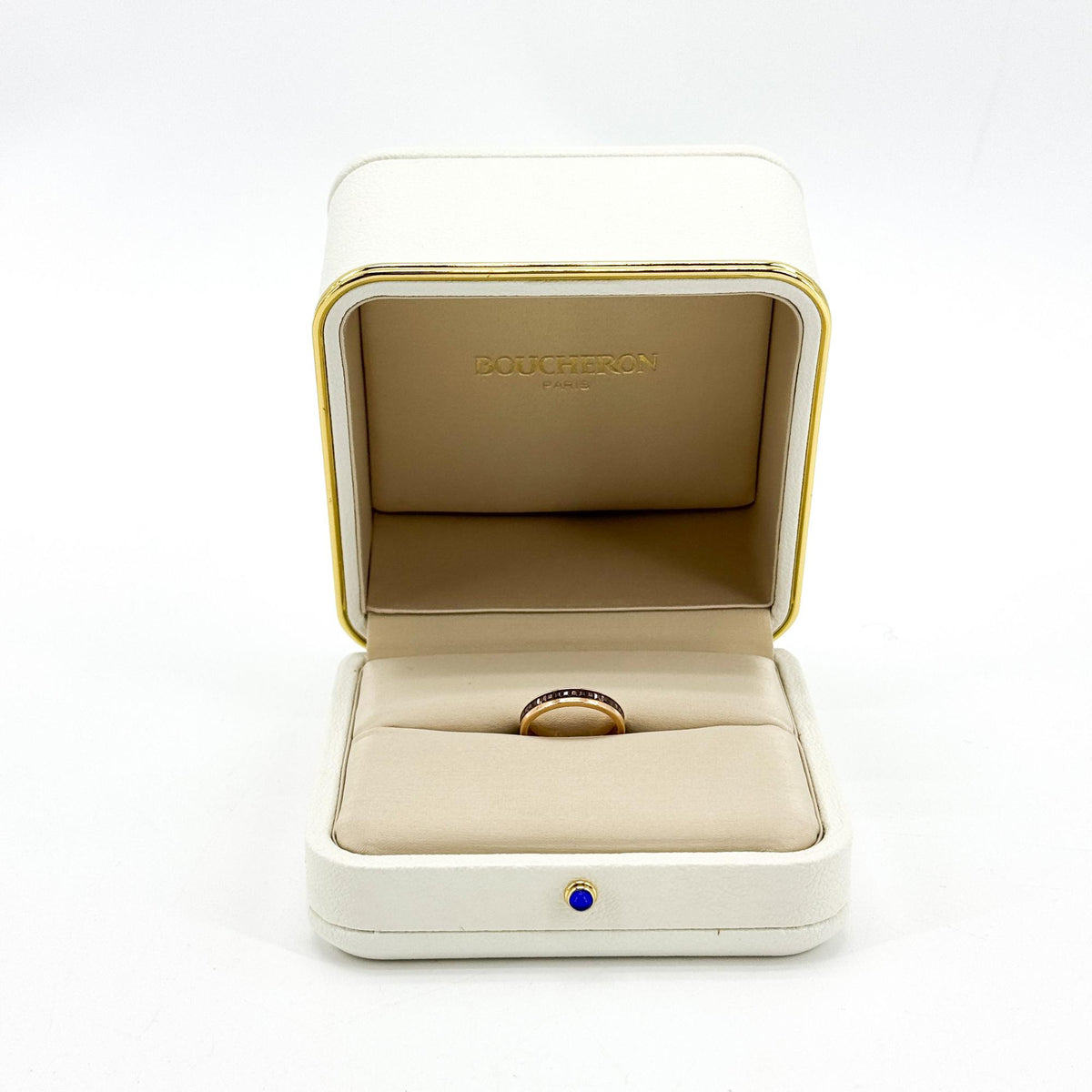 Boucheron Quatre 18K Pink Gold Gold Yellow_Gold Ring Jewelry (Pre-Owned)