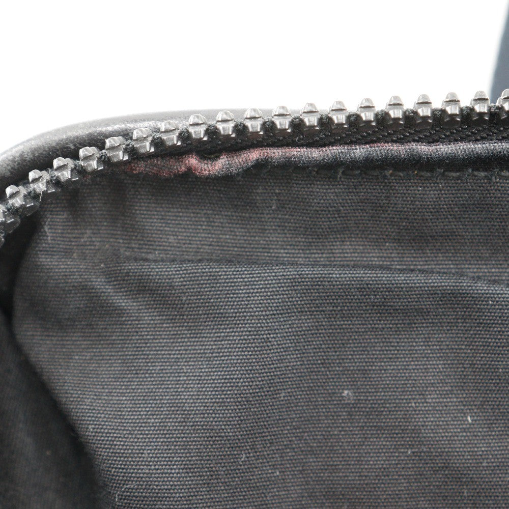Bottega Veneta Vintage Leather Gray Canvas Handbag (Pre-Owned)