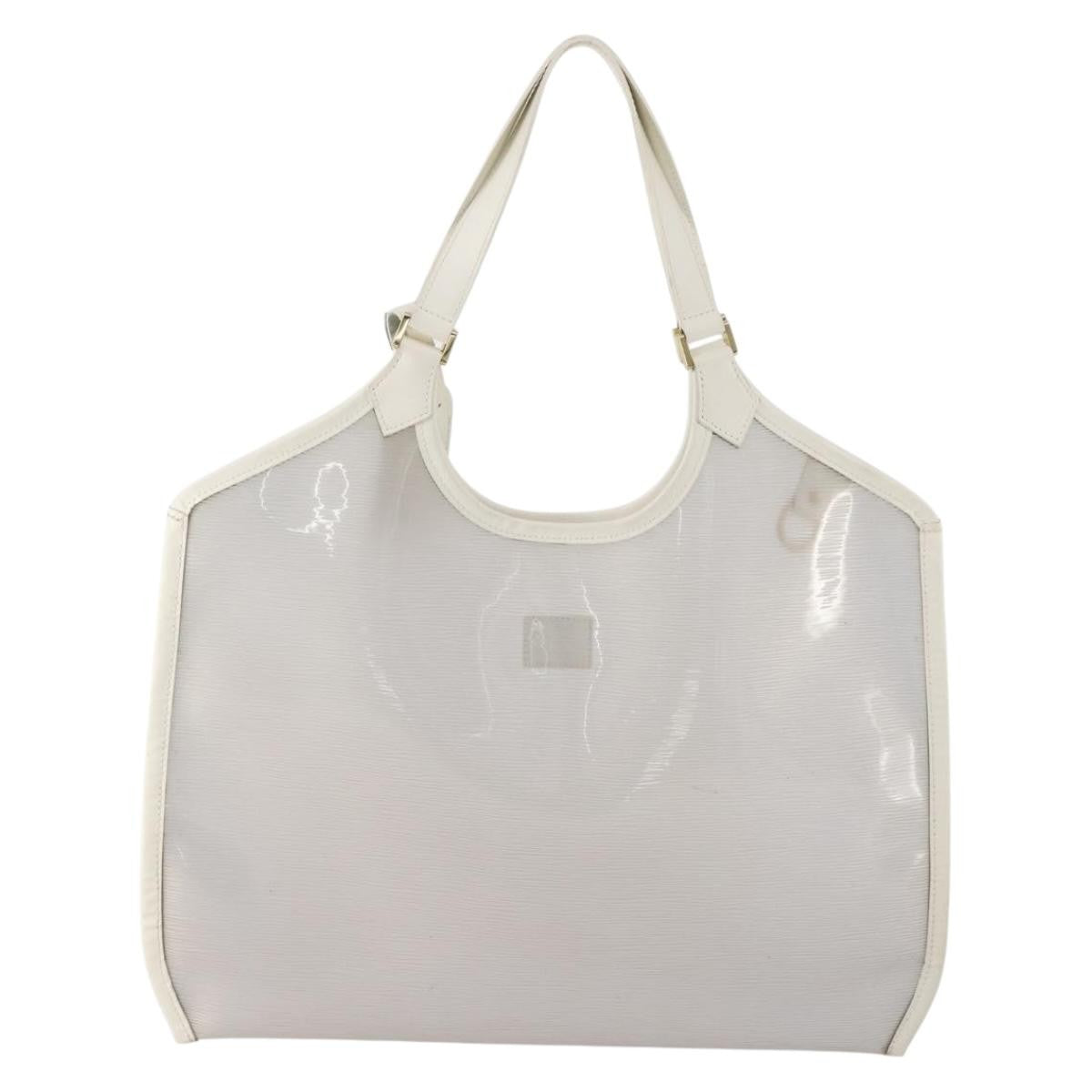 Louis Vuitton Plage Lagoon Bay Vinyl Epi Leather White Plastic Handbag (Pre-Owned)