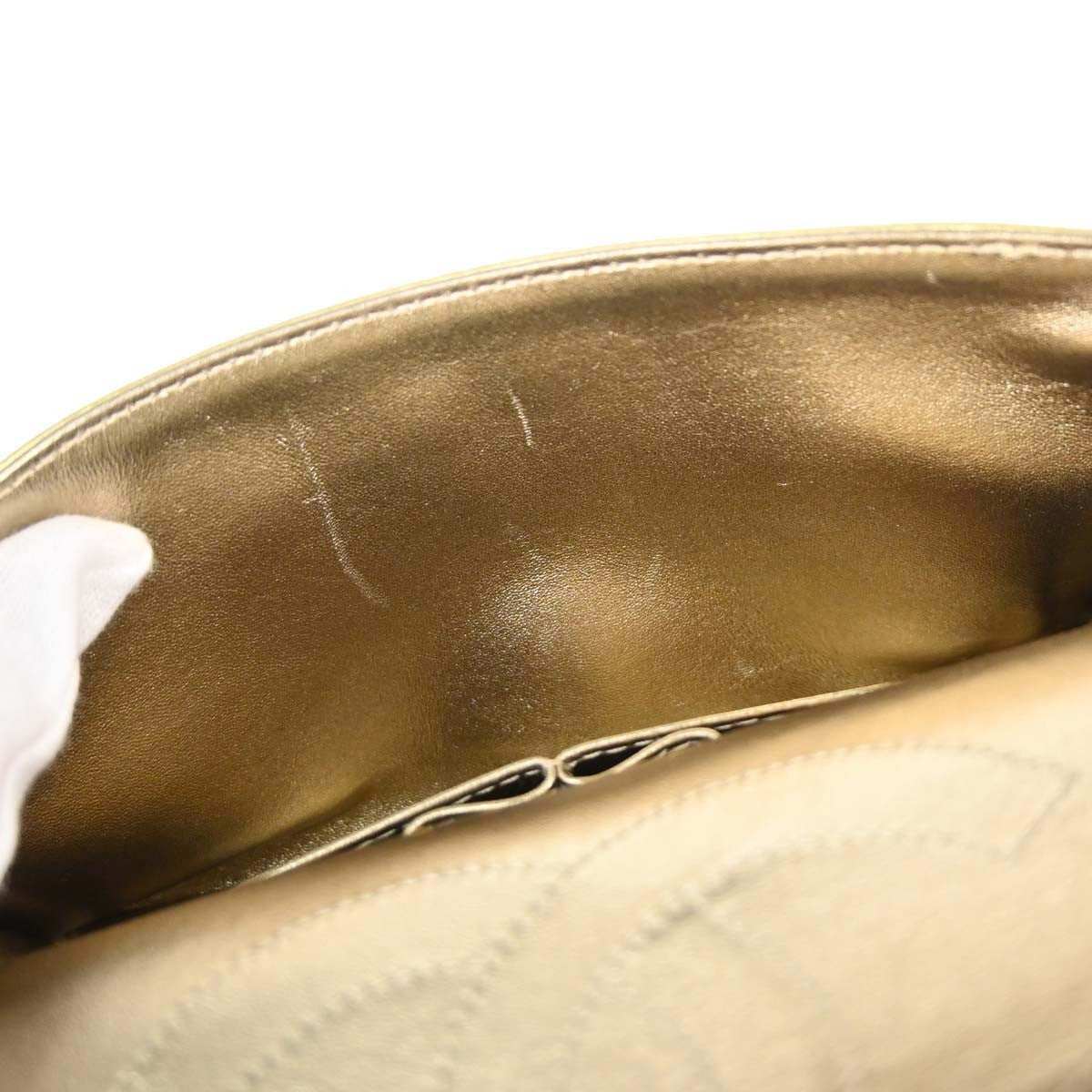 Chanel Reissue 2.55 Flap Metallic Leather Gold Calfskin Handbag (Pre-Owned)