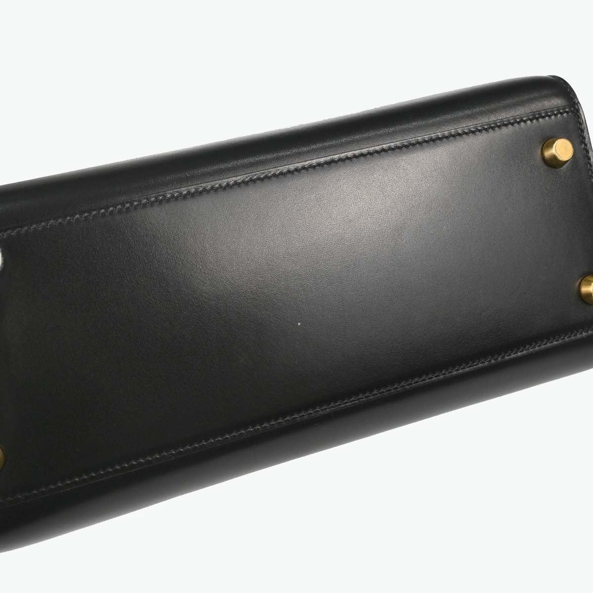 Hermes Kelly Sport Box Calf Black Leather Shoulder Bag Bag (Pre-Owned)