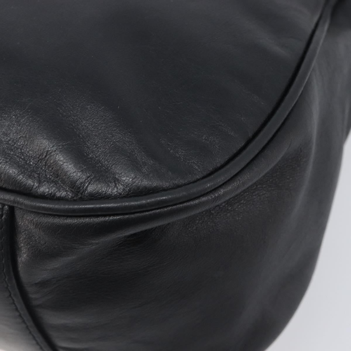 MCM Vintage Leather Black Leather Handbag (Pre-Owned)