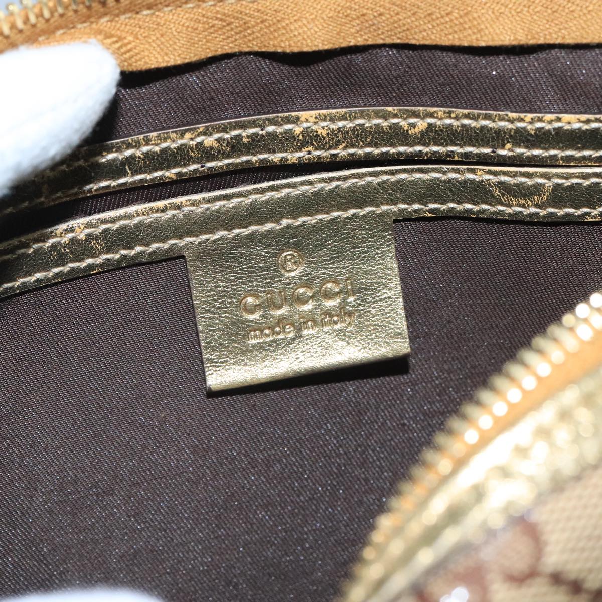 Gucci Gg Canvas Brown Canvas Handbag (Pre-Owned)