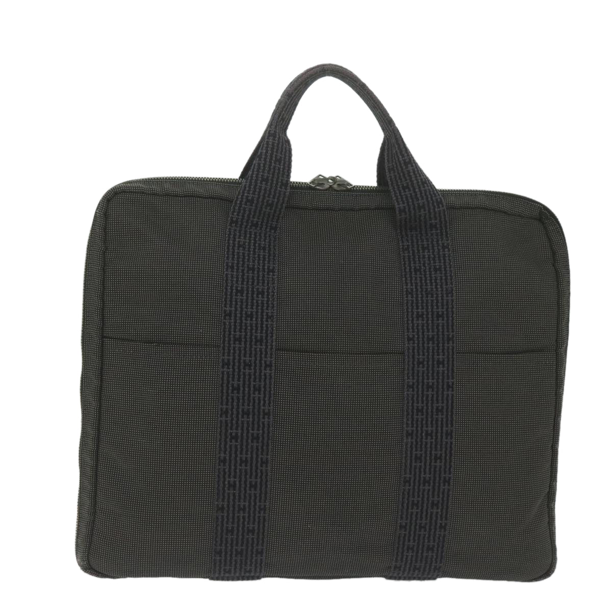 Hermès Herline Grey Canvas Briefcase Bag (Pre-Owned)